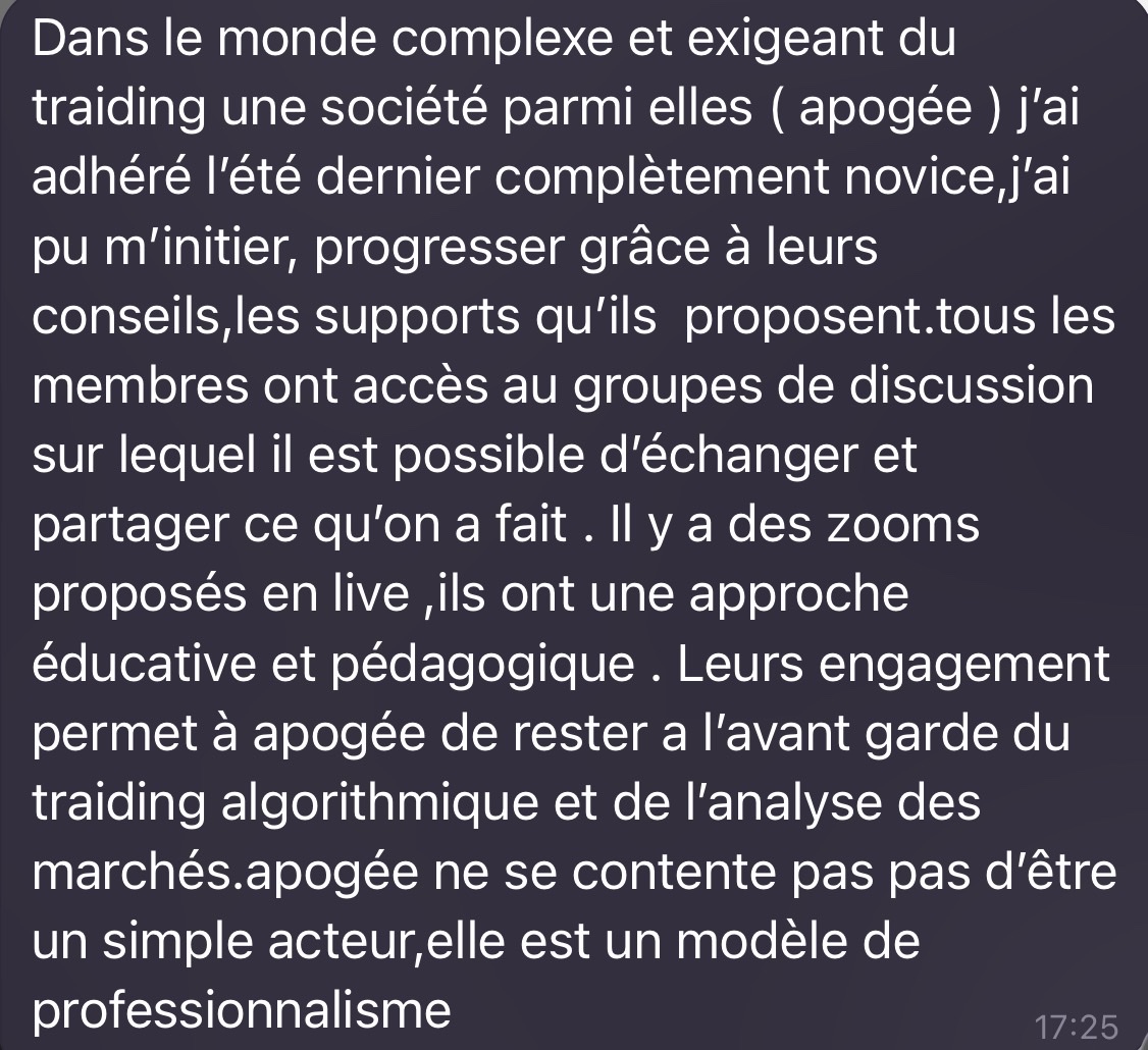 Capture avis Apogée : retour d'expérience d'un membre